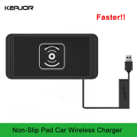 Car Wireless Charger for iPhone 16 15 14 13 12 Samsung S25 S24 S23 Wireless Car Charger Silicone Non-Slip Pad Car Fast Charger