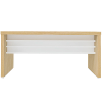 Mesa p/ Escritório Tampo e Laterais Tamburato Simples 135 cm Carvalho/Branco