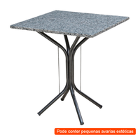 [OUTLET] Mesa de Jantar Quadrada Thais Preta 70 cm