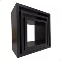 Kit Nicho Quadrado de Parede MDF Preto