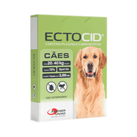 Ectocid Spot On Cães de 20 a 40kg Antipulgas e Carrapatos - 1 pipeta