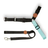 Conjunto Peitoral Antipuxão com Guia Toh Preto