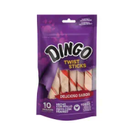 Petisco Dingo Twist para Cães Adultos - 10 unidades