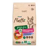 Ração Premier Nattu Grain Free Cães Adultos Porte Pequeno Frango