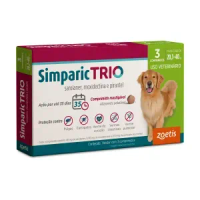 Antipulgas Simparic Trio 48mg para Cães 20,1 a 40kg
