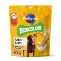 Biscoito Pedigree Biscrok Cães Adultos Raças Grandes 500g.