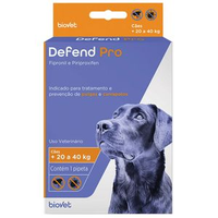 Antipulgas e Carrapatos Defend Pro para Cães 20 a 40kg Biovet - 1 pipeta