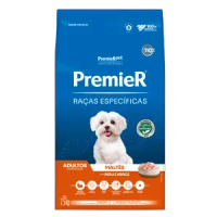Ração Premier Raças Específicas Maltês Adultos Peru e Arroz