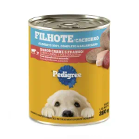 Ração Úmida Pedigree Lata Cães Filhotes Frango e Carne 280g