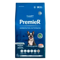 Ração Premier Ambientes Internos Cães Castrados Adultos Frango e Salmão
