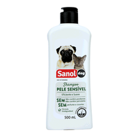 Shampoo Pele Sensível Cães e Gatos Sanol - 500 ml