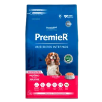 Ração Premier Ambientes Internos Dermacare Cães Adultos Raças Pequenas Salmão