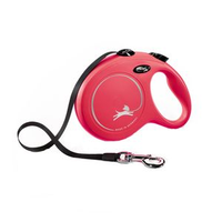 Guia Retrátil Flexi Cães New Classic Fita Vermelho - Tam. M