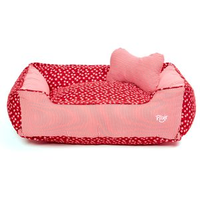 Cama Flicks Ossinho Vermelha para Cães e Gatos