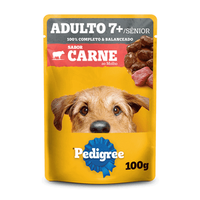 Ração Úmida Pedigree Sachê Cães Adultos Sênior 7+ Anos Carne ao Molho - 100 g