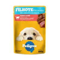 Ração Úmida Pedigree Sachê Cães Filhotes Carne ao Molho - 100 g