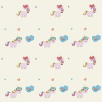 Papel de Parede Infantil Unicórnios Coloridos