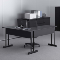 Mesa de Computador em L com Gaveta Lima Preto Onix