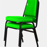 02 Cadeiras Empilhável para Hotelaria Linha Hotel Jersey Verde