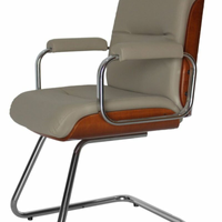 Poltrona Eames Diretor Base Fixa Linha Capa em Madeira