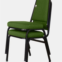 02 Cadeiras Empilhável para Hotelaria Linha Hotel Jersey Verde