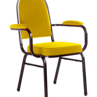 Cadeira com braços para Auditórios Linha Hotel Amarelo