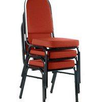03 Cadeiras para Hotel e Auditório Linha Hotel Vermelho
