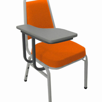 Cadeira Universitária Empilhável Linha Hotel Plus Laranja