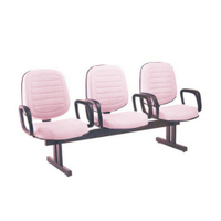 Cadeira para Igrejas Evangélicas em Longarina com 03 lugares Linha Blenda Rosa