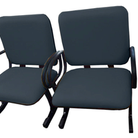 2 Cadeiras de Escritório Linha GG 130 Suporta até 250kg Azul