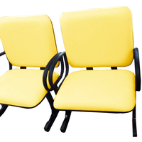 2 Cadeiras de Escritório Linha Plus Size Suporta até 250kg Amarelo