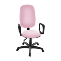 Cadeira Presidente para Escritório com Braços Linha Uno Rosa