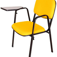 Cadeira Escolar Universitária para Auditórios Linha Hotel Amarelo