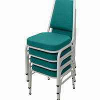 Kit com 4 Cadeiras Empilháveis Linha Hotel Plus Verde