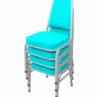 Kit com 4 Cadeiras Empilháveis Linha Hotel Plus Verde
