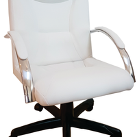Cadeira Giratória Escritório Day Presidente Branca Relax Base Preta c/ Rodizio - 100% Nacional