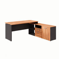 Mesa De Escritório Yaris 1 Pt 2 Gv Nogal Sevilha E Preta