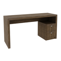 Mesa com 2 Gavetas para Escritório Home Office ME4130 MDP Nogal G69 - Gran Belo