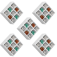 Kit 05 Nichos Porta Toalhas 09 Lugares 40x40cm Branco G01 - Gran Belo