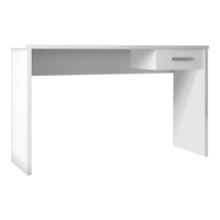 Mesa para Escritório Home Office com Gaveta Emma Branco Texturizado - Gran Belo