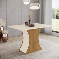 Mesa de Jantar 4 Lugares 120cm - Luiza Nature / Off White