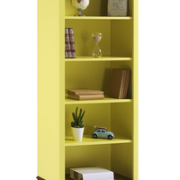 Estante de Madeira Maciça 4 Prateleiras - Amarelo Lemon