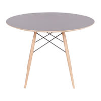 Mesa Eames Eiffel DSW Redonda 90 cm Preta