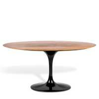 Mesa Saarinen Tulip Oval Imbuia 160x90cm Base Preta