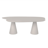 Mesa de Jantar 160x90 Cone Orgânica Nuvem cor Cinza