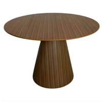Mesa de Jantar Cone Redonda 110 cm Base Madeira Pau Ferro