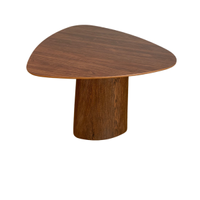 Mesa de Jantar Cone orgânica Redonda 130x133 cm Base e Tampo Pau ferro Catedral