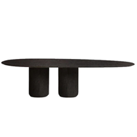 Mesa de Jantar Oásis Orgânica Cilíndrica Ébano 180x100 cm