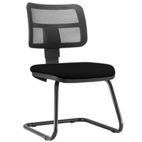 Cadeira de Escritório Recepção Fixa Zip L02 Crepe Preto - Lyam Decor
