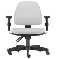 Cadeira de Escritório Giratória Executiva Ergonômica Sky L02 Couro Sintético Branco - Lyam Decor